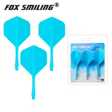 FOX SMILING 3pcs Dart Flight Tail Wing With Dart Shaft Two In One 2BA Screw Durable Anti-fall Dart A