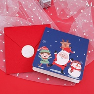 Graceful Merry Christmas Santa Claus Exquisite Greeting Cards Christmas Eve Gift With Env