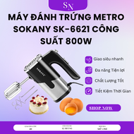 Máy đánh trứng trộn bột Sokany SK-6621 800W Máy Đánh Trứng Sokany Chính Hãng Công Suất 800W 5 Cấp Đ