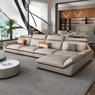 Bunise Adjustable headrest Genuine Leather Sofa L-Shape โซฟาหนังแท้  Combination Modern Simple Luxury for Living Room-R1011 120CM One