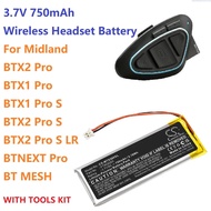 Cameron Sino 3.7V 750mAh Wireless Headset battery YT502262 for Midland BTX2 Pro,BTX1 Pro,Pro S,Pro S