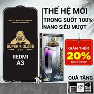 Redmi A3 Cowcase full screen tempered | Screen protector for Xiaomi