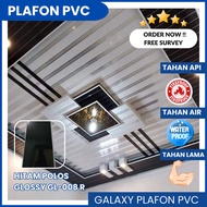 Plafon PVC 6 Meter 1 dus isi 15/Plafon PVC Minimalis Elegan Hitam Polos Glossy/Interior Atap Rumah M
