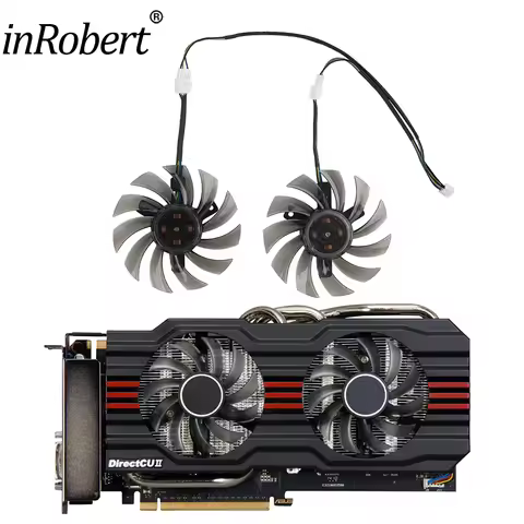 2pcs/lot 75mm PLD08010S12HH GTX750Ti GPU Cooling Fan Replacement for ASUS GTX 660 750 760 1050 Ti R7