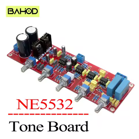 BAHOD NE5532 Subwoofer Preamplifier Board HiFi 2.1 Tone Preamp Volume Control Adjustment Low Pass Fi