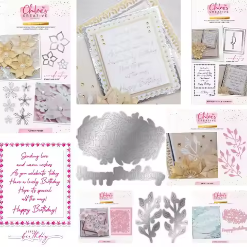 CARDS DIE & STAMP - BIRTHDAY VERSE & SENTIMENT Stamps And Dies New Arrival 2026 Scrapbook Diary Deco