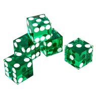 Precision Dice 19mm Upgraded Acrylic Transparent six Sided D6 Casino for Sharp Straight Corners 5pcs