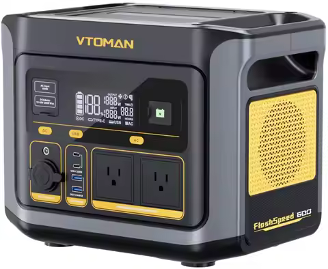 FlashSpeed 600 Portable Power Station, 600W 499Wh LiFePO4 Battery | 600W AC, 1200W Peak, 100W USB-C 