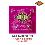 ROTOSOUND (CL3) Superia Pro - Nylon Guitar Classical Hi-Tension String SET - Tali Gitar Nylon Kecil 