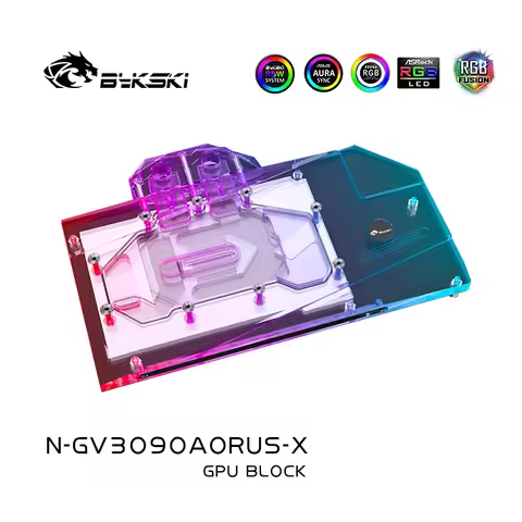 Bykski Water Block Use for GIGABYTE Arous RTX 3090 MASTER /3080 MASTER GPU Card Thickened Copper Pla