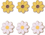 6 Packs Wilted Daisy Award Pin for Nurses Women Brooch Lapel Pins Novelty Sunflower Daisy Safety Pus
