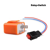 Flasher Sign Flaser Sein LED Motor Lampu Kedip Sen + Saklar Sen Hazard On Off Tombol Switch Lampu Se