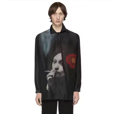 YOJI OOAK PRINTED SILK SHIRT Yoji Ooak printed silk shirt