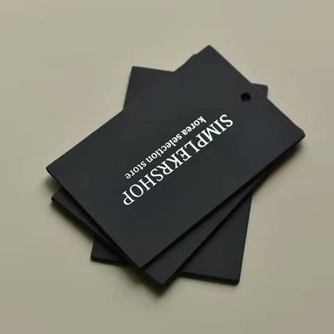 50pcs Custom Printed Business Hang Tags Labels,Price Tags,Produce Tags with String,Business Logo Tag