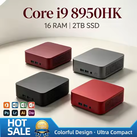 Intel Core i9 8950HK Ultra Compact Mini PC 16GB RAM 1TB 2TB SSD WiFi6 Bluetooth 5.2 Low Power NVMe D