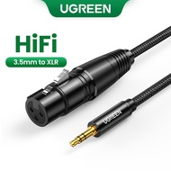 UGREEN XLR to 3.5mm Microphone Audio HiFi Cable XLR Female to Mini Jack Aux Mic Cord for Camcorders 