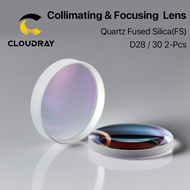 Spherical Focusing Lens D28 D30 F75/100/125/150/155/200mm 2Pcs Quartz Fused Silica for High Energy F