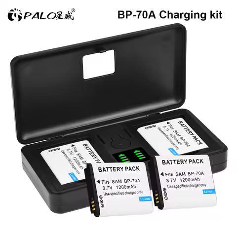 BP-70A EA-BP70A IA-BP70A BP70A IABP70A Battery With LCD Charger Case for SAMSUNG AQ100, DV150F, ES65