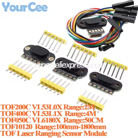 10pcs/1pc VL6180/VL53L0X/VL53L1X ToF Laser Infrared Ranging Sensor Module TOF10120 10-180cm TOF050C 
