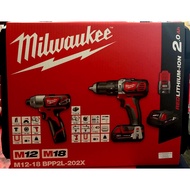 MILWAUKEE M12-18 BPP2L-202X 2-TOOL COMBO KITS