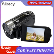 Aibecy ชุดแบตเตอรีในตัว,กล้องวีดีโอพกพา1080P 16MP กล้องบันทึก DV 2.7 In-Ch หน้าจอ LCD 16X ดิจิตอลซูมได้ในตัว