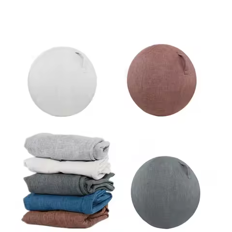 55-75cm Linen Yoga Ball Cover Balance Ball Protector Non-slip Fitness Ball Cover Gym Yoga Pilates Fi