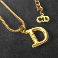 🌷Dior 蛇鏈D字logo ｜經典花紋✦fufu style 精品✦ 氣質款｜Dior項鍊