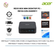 Acer Desktop Revo Box Series Mini PC RB102-CZN-35400W11 ( R3 5400 / 8GB/ 512GB/ Wifi/ Win11/ 3 yr/  