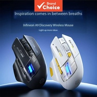 Inphic A9 RGB Wireless Mouse, Rechargeable, 2.4GHz, Bluetooth 5.0, Silent Clicks, 2400dpi, Optical G