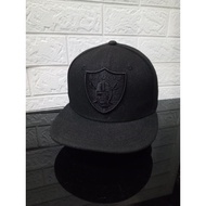 New Era NFL raiders Black on Black original Snapback Hat New Era Snapback Hat