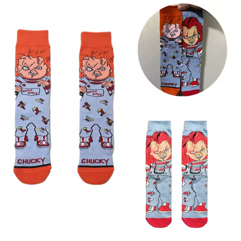 Anime Chucky Novelty Stocking Adult Daily Wear Good Guys Cosplay Cartoon Sports Socks Christmas Fest