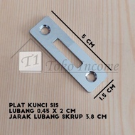 Plat Lubang Kunci SIS Laci Lemari Kunci Mekar Sliding / Geser