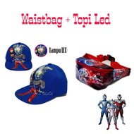 Ultraman Character Children's Waist bag Free Ultraman Led Hat Children's Shoulder bag/