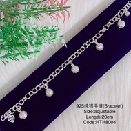 925纯银手链链/HTH8004(925 Silver Bracelet)Rantai tangan perak 925