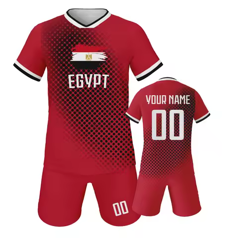 Custom Egypt Soccer Jersey Kids Football Training Kit Boys Girls Team Uniform with Personalized Name