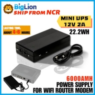 Portable Uninterruptible Power Supply Mini 12V 2A DC UPS For Router Wifi Modem Output UPS Power Supp