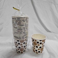 20PCS 7oz Cawan Kertas Minuman Disposable Paper Cup 200ml Coffee Paper Cup Printed Party Drink Cup
