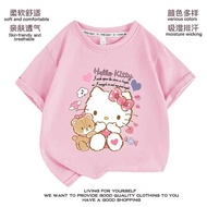 ✅READY STOCK Short sleeved girls' T-shirt summer new pure children's clothing top