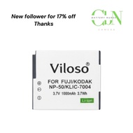Viloso for Fuji NP-50 NP50 np50 KLIC-7004 k7004 Camera Battery For Fuji / Kodak Camera
