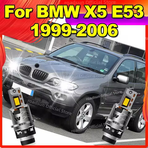 Led Headlight Bulbs HID Upgrade Canbus Auto Lights 50000LM for BMW X5 E53 1999-2006 2000 2001 2002 2