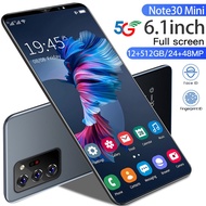 【COD + Hot Sale】Now smartphone Note30 mini Machine telefon with Video Calling 6.1 inch full screen RAM 12GB ROM 512GB cheap handphone android 5G WIFI Latest Gaming phone murah original 2022 gila mobile phone specials low price promo
