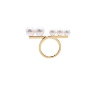 近全新 TASAKI Balance Loop K18YG 戒指，鑲嵌 Akoya 珍珠，750 黃金，尺寸 11.5，金色 0171 [二手] TASAKI 女士