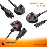 3 PIN(S)/ 3 PIN(B)/2 PIN 1.5M UK 13A Power Cable Cord Supply Desktop PC LCD Laptop Printer