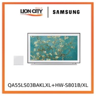 Samsung 55" The Frame LS03B QLED 4K Smart TV + Ultra Slim Soundbar HW-S801B 3.1.2ch Sub Woofer