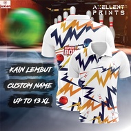 Thunder Strike Bowl Jersey Baju Bowling Jersey Custom Name Bowling Polo Viral