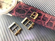 請睇內文 配件 三款 古董 OMEGA 鑊耳 14MM 包金 錶扣 日字扣 /  針扣