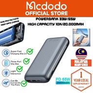 【1Yr Warranty】 MCDODO 33W 65W Digital Display 10000mAh 20000mAh 1C+1A Power Bank MC 4530 4460 Powerb