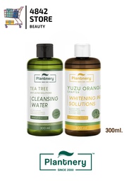 (คลีนซิ่ง) Plantnery Tea Tree &amp; Yuzu Cleansing Water 300ml. คลีนซิ่ง ที ทรี &amp; ยูซุ เช็ดทำความสะอาดเครื่องสำอาง สูตรลดสิว