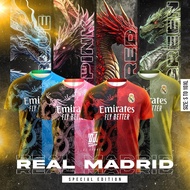 【CLEARANCE】Real Madrid Dragon Football Jersey/Size: S-10XL/Football Jersey Short Sleeve Soccer Jerse