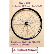 Rim Fixie 700 single wall , double wall , gear , single speed sesuai untuk basikal yang size 700x23C , 700x25C , 700x28C